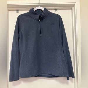 The North Face 1/4 zip long-sleeve navy fleece - size XL